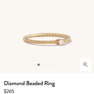 Mejuri Diamond Beaded Ring 14k yellow gold size 6